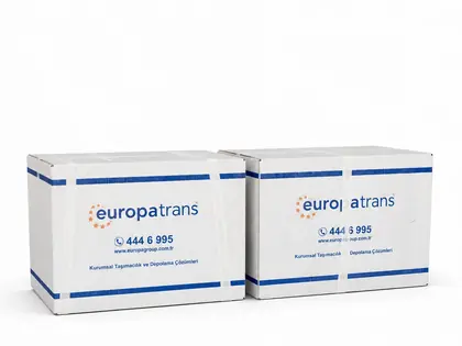 Europatrans baskılı çift oluklu koliler